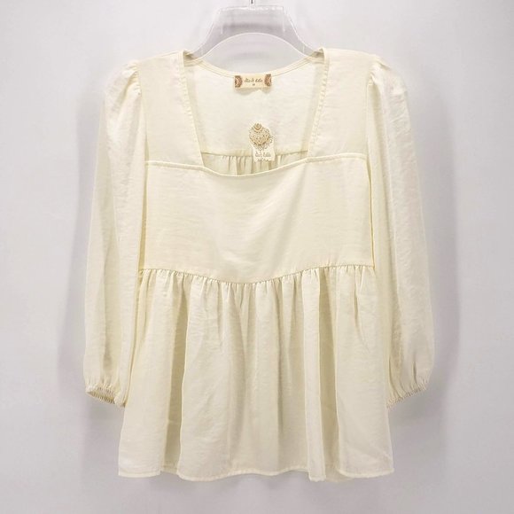 Altar'd State Tops - ALTAR'D STATE nwt Square Neck Flowy Peasant Top Blouse Cream M